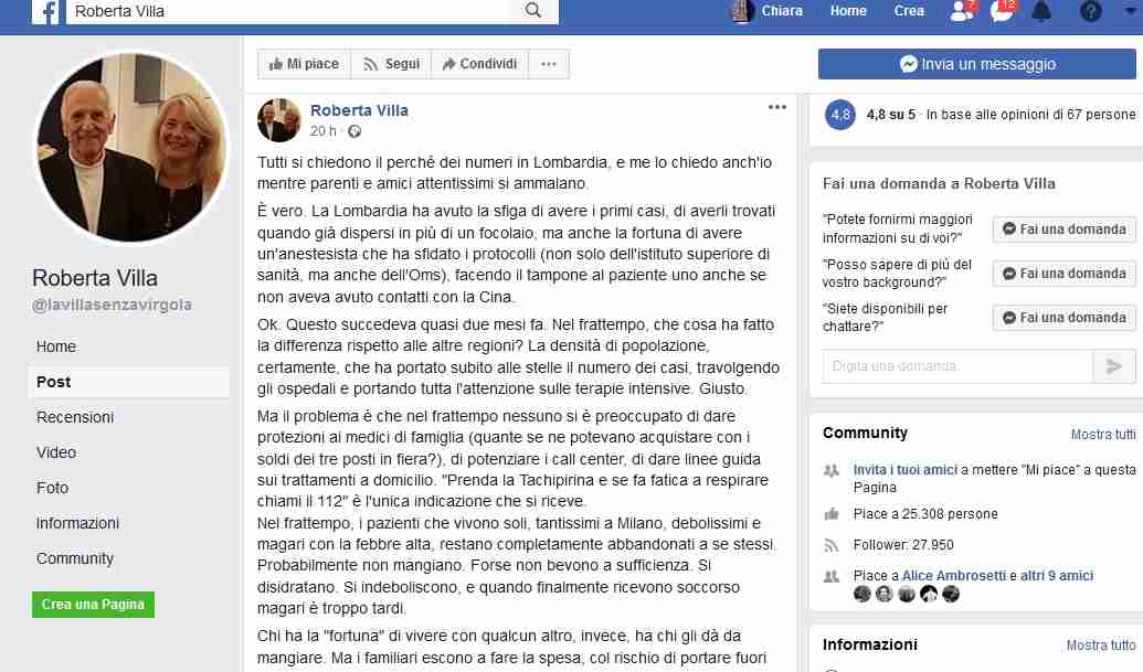 Gli errori della Lombardia e di Milano secondo la divulgatrice scientifica Roberta Villa