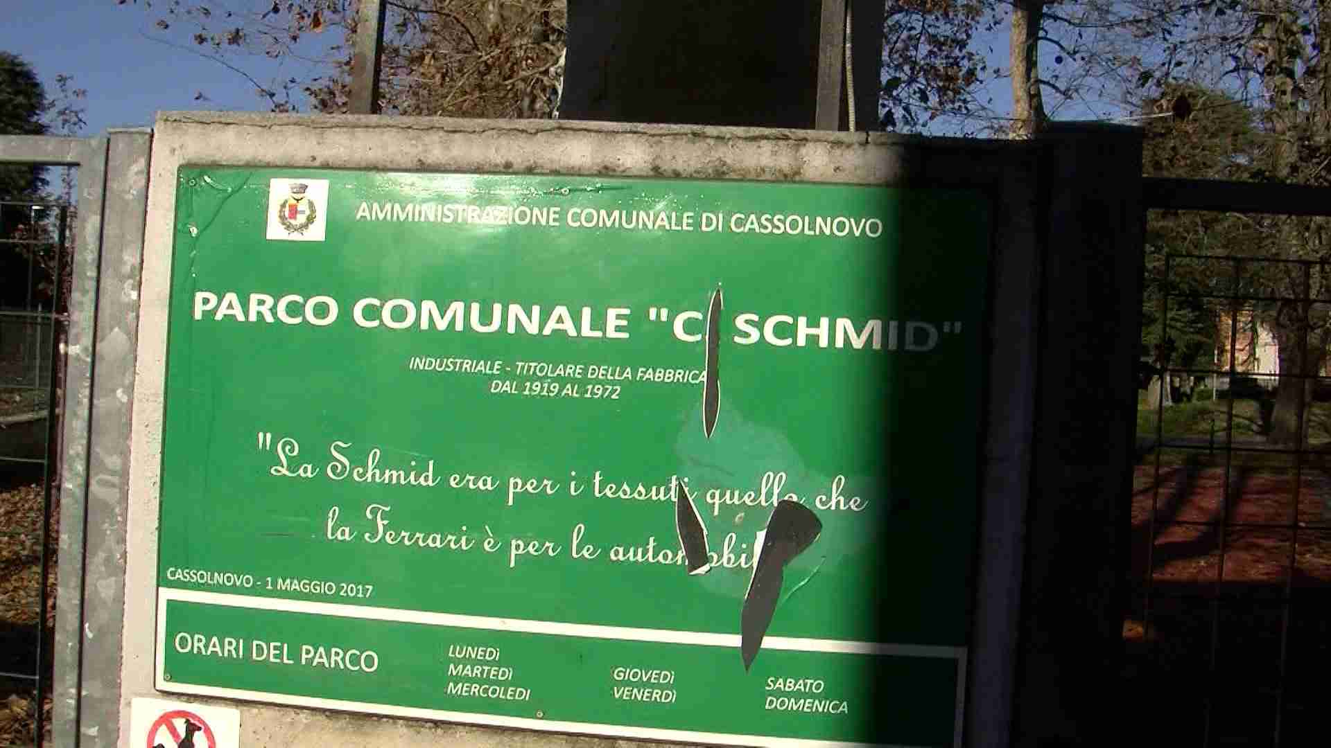 Cassolnovo, ripartono i lavori di riqualificazione al parco Schmid