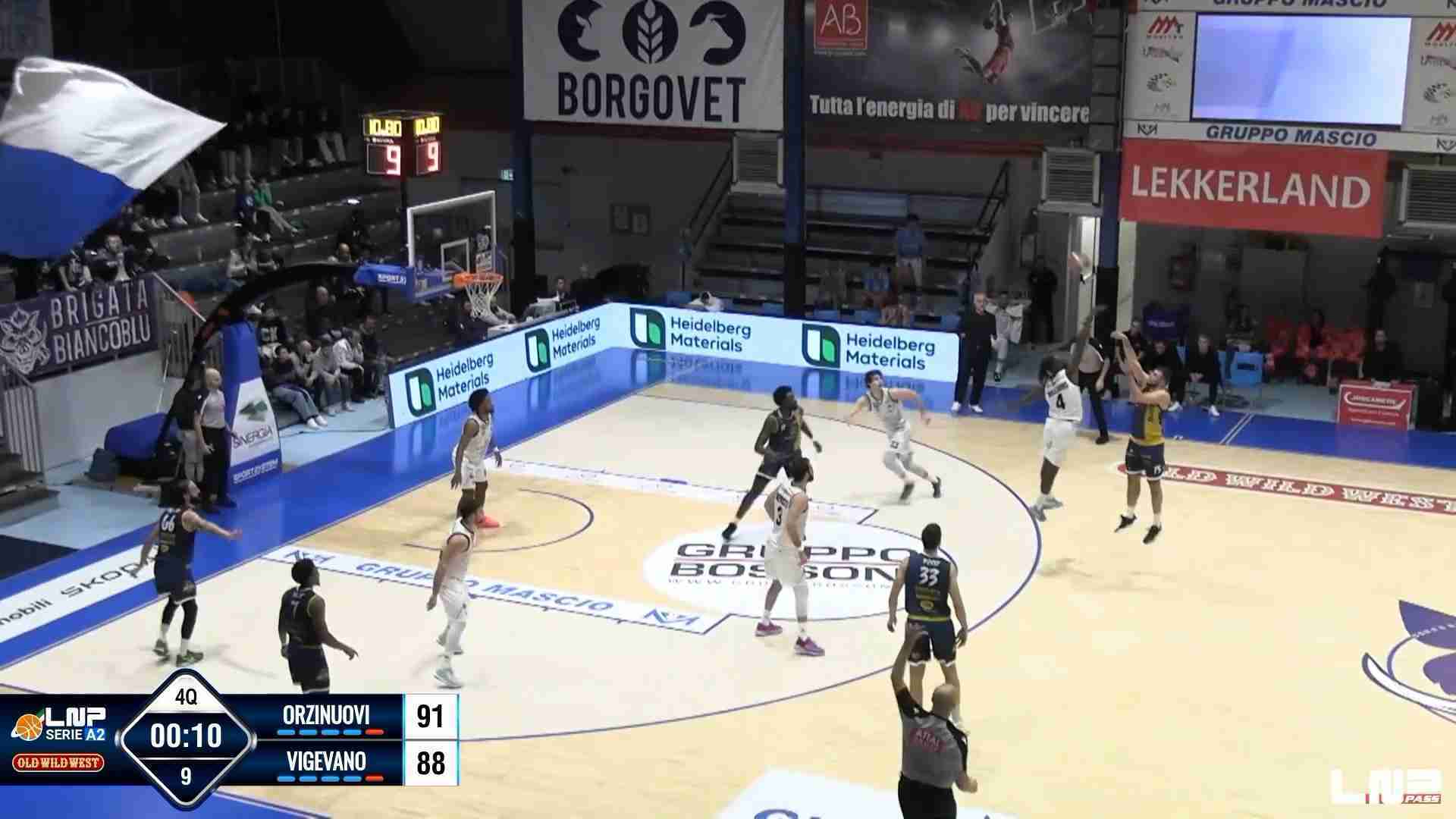 Basket A2, Vigevano recupera 20 punti ma poi perde al supplementare contro Orzinuovi