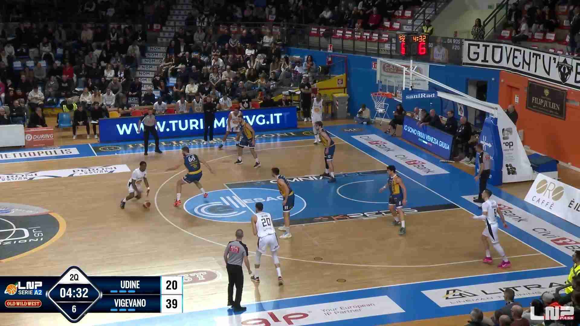 Basket A2, Vigevano tenta l’impresa a Udine ma si arrende a Hickey