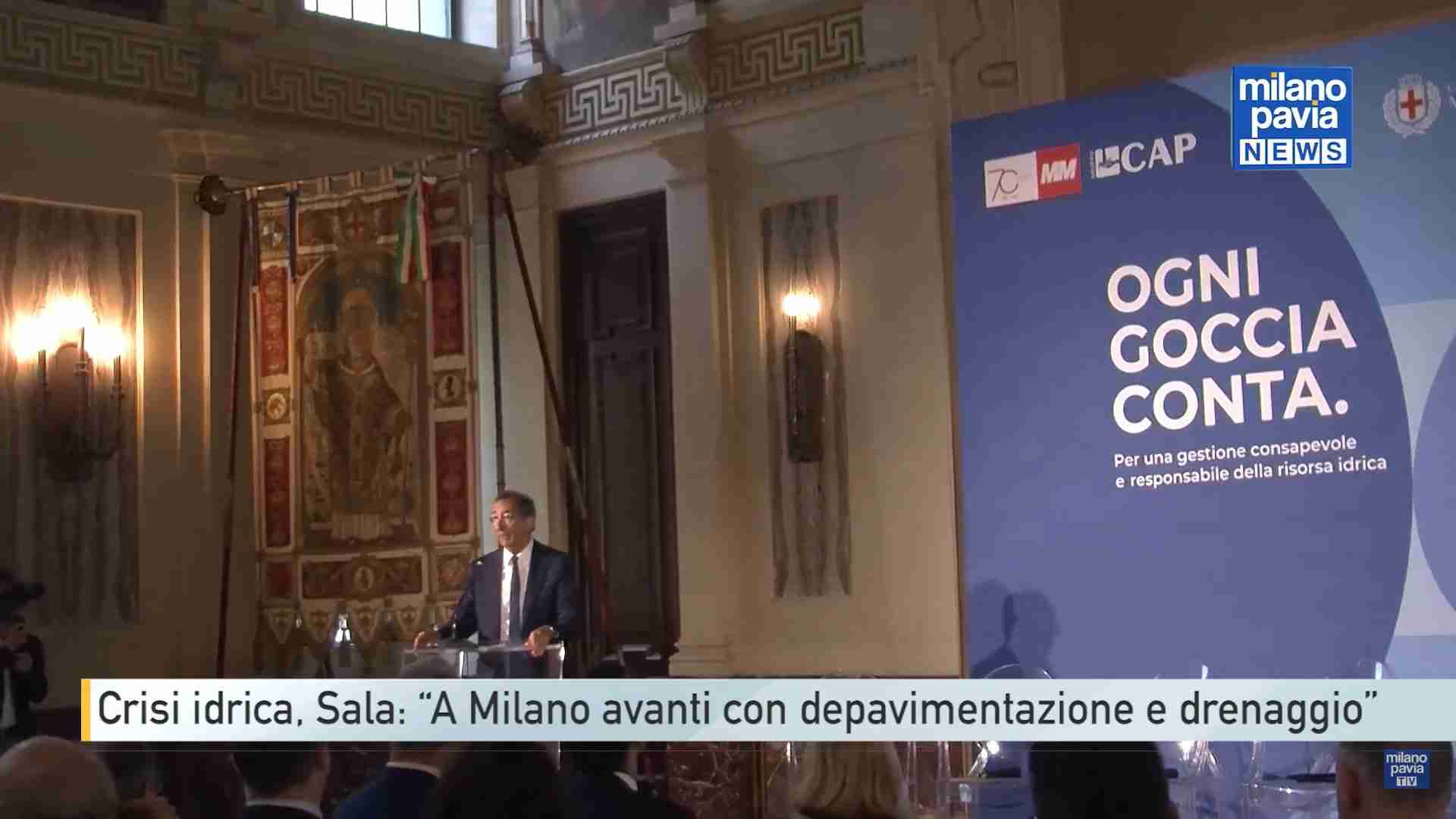 Crisi idrica, Sala: “A Milano avanti con depavimentazione e drenaggio”