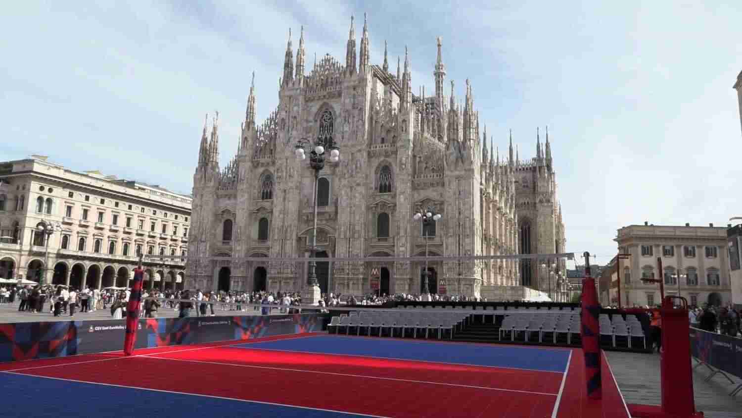 Milano, inaugurata in Duomo la Fanzone che accompagna alla finale dell’EuroVolley 2026